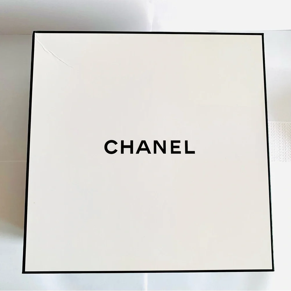 Chanel 2024 Holiday Gift Box 10.75” Square w/ Ribbon & Tissue Luxury Packaging